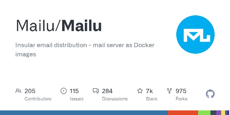GitHub - Mailu/Mailu: Insular email distribution - mail server as Docker images